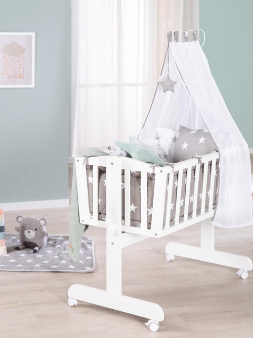 Wieg met complete beddengoedset met sterrenprint - ROBA 'Little Stars' - Kiabi