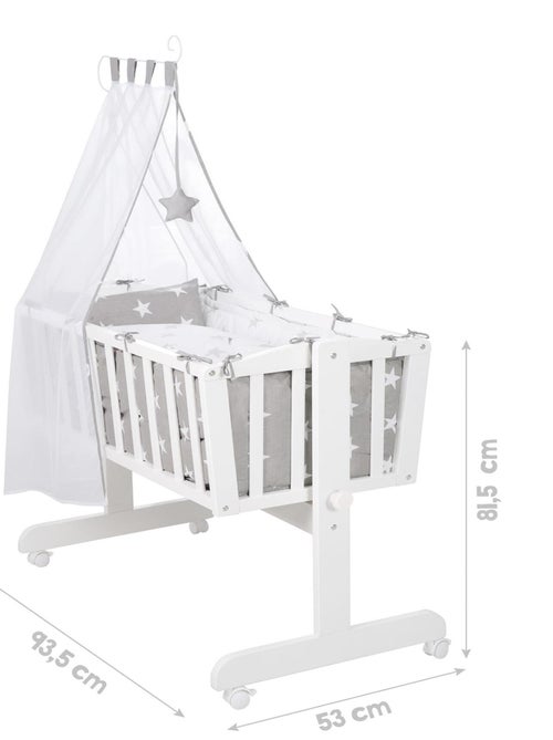 Wieg met complete beddengoedset met sterrenprint - ROBA 'Little Stars' - Kiabi