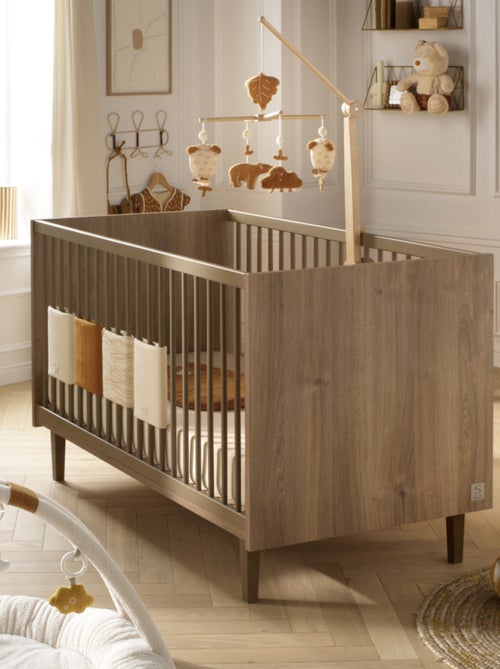 Wiegbekleding 140x70 - little big beddecor imitatiehout - Kiabi Wiegbekleding 140x70 - little big beddecor imitatiehout - Kiabi