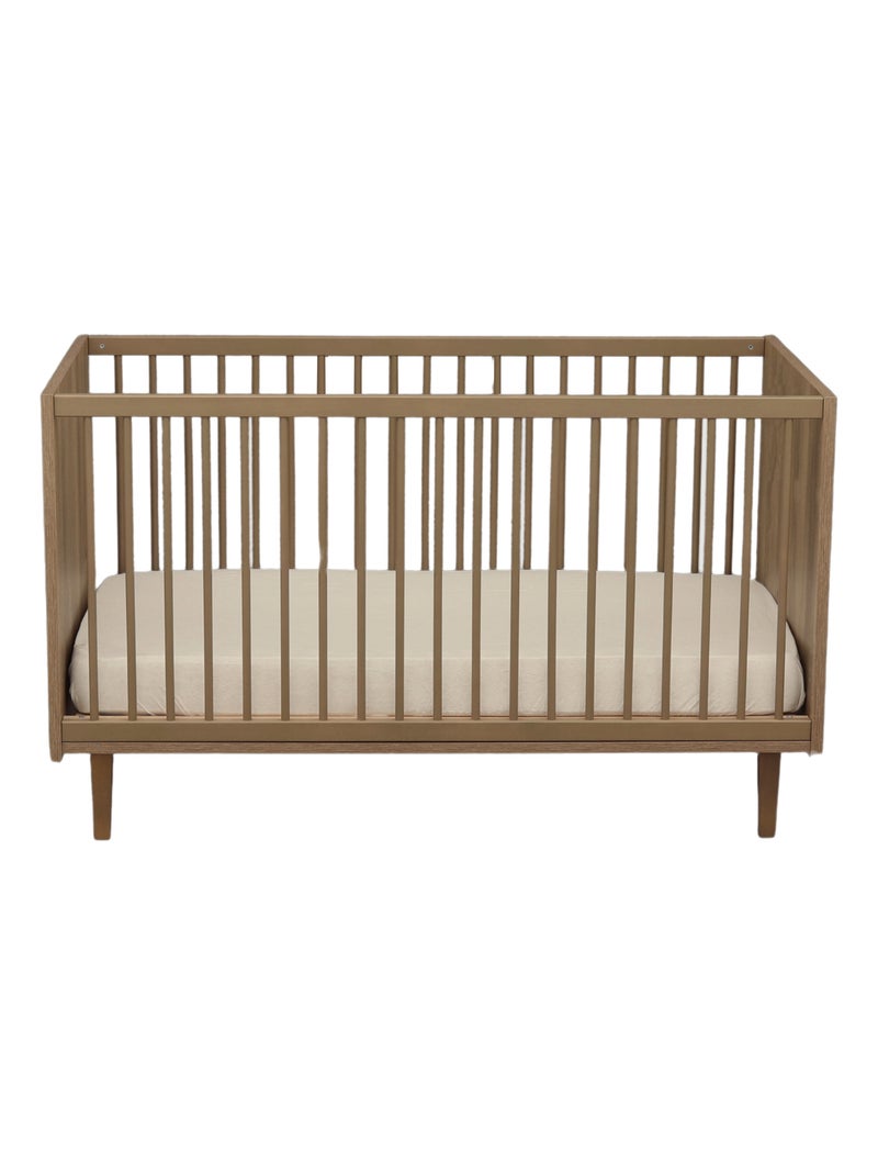 Wiegbekleding 140x70 - little big beddecor imitatiehout Bruin - Kiabi