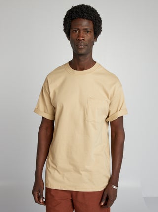 Wijd, effen T-shirt