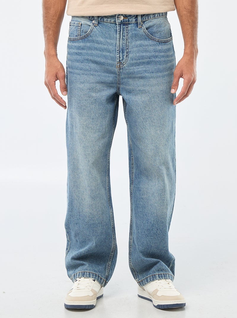 Wijd model / relaxed fit jeans met 5 zakken Blauw - Kiabi