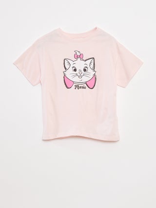Wijd T-shirt met Marie-print