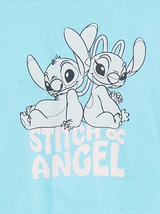 Wijd T-shirt met Stitch-print
