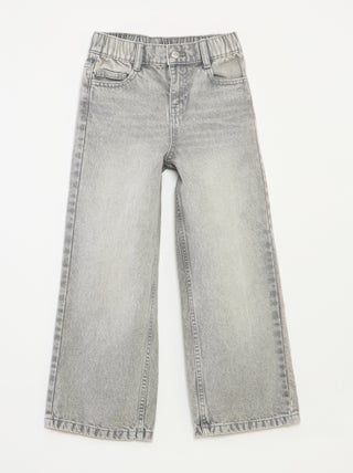 Wijde 5-pocket-jeans van spijkerstof