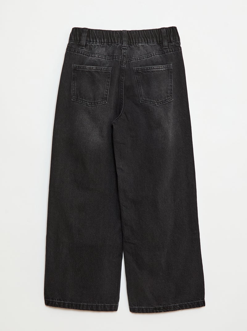 Wijde 5-pocket-jeans van spijkerstof Grijs - Kiabi