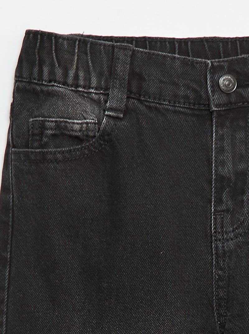 Wijde 5-pocket-jeans van spijkerstof Grijs - Kiabi