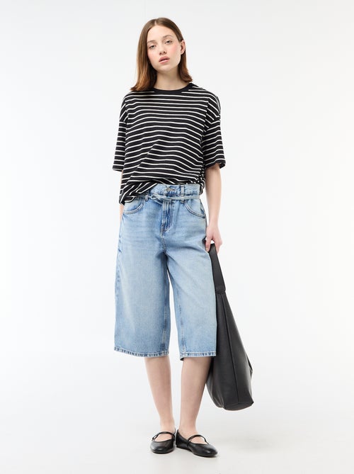 Wijde bermuda van denim - Kiabi