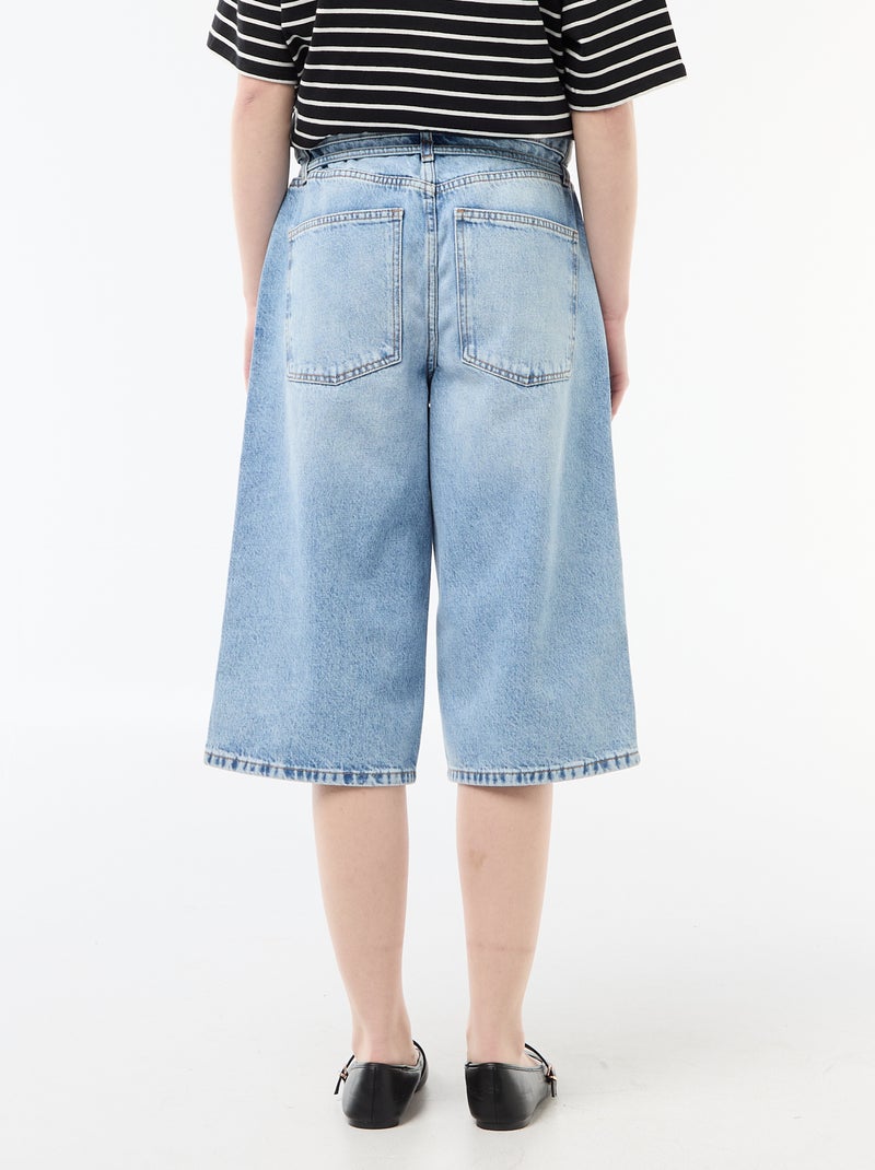 Wijde bermuda van denim Blauw - Kiabi