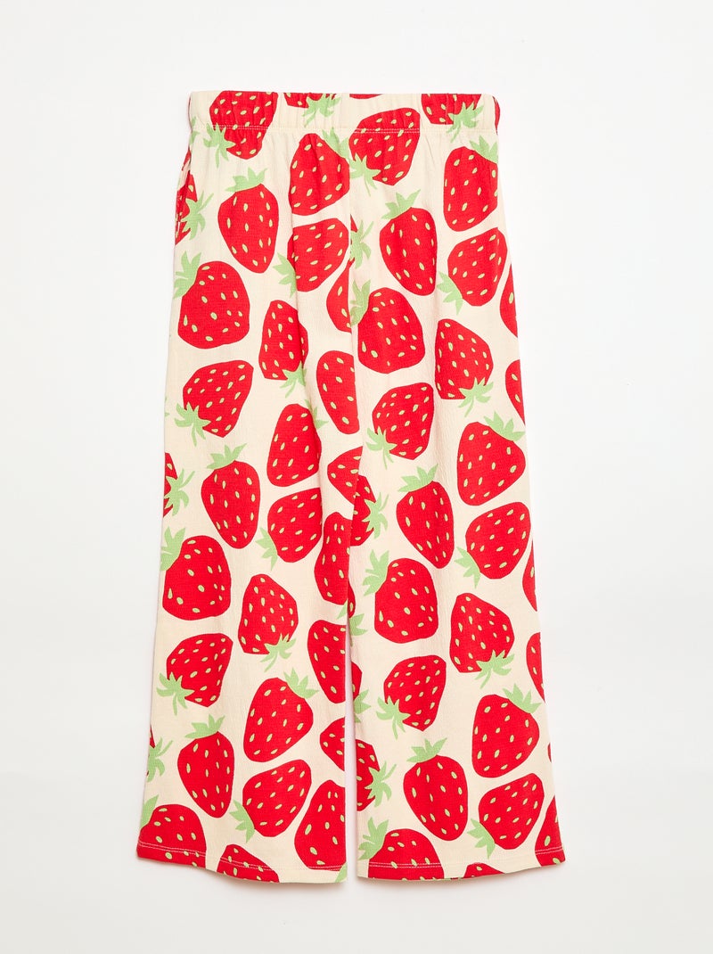 Wijde broek - Grafik Edition Rood - Kiabi