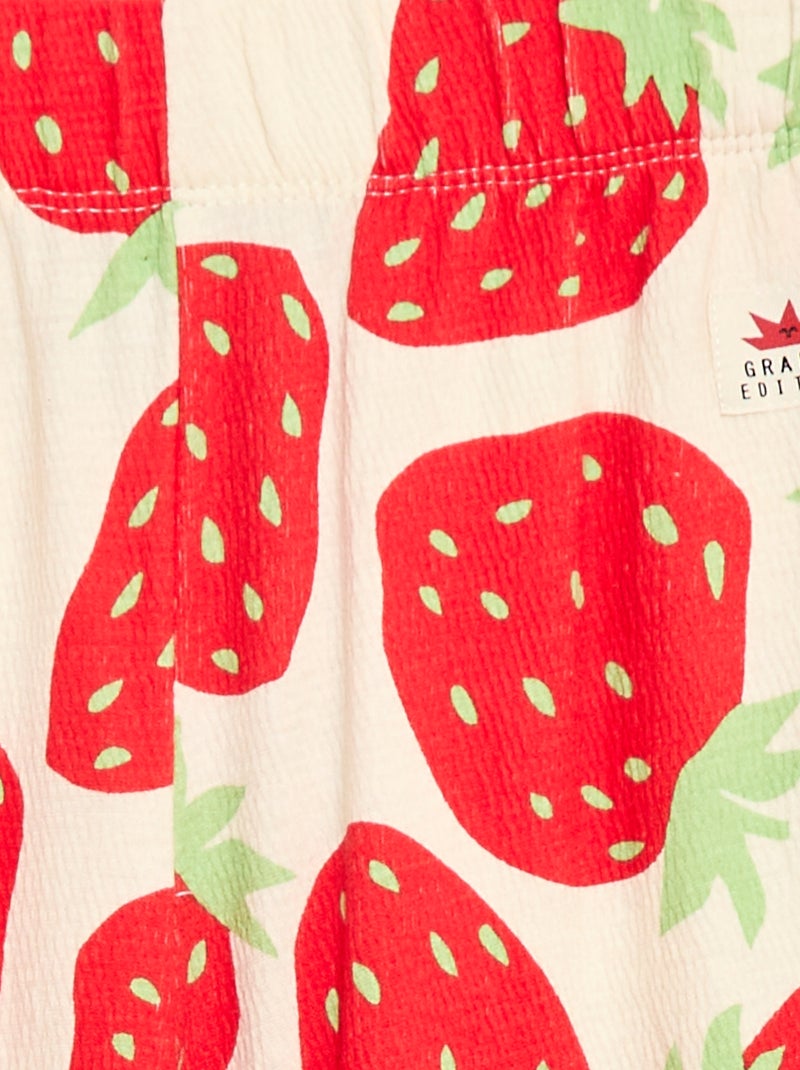 Wijde broek - Grafik Edition Rood - Kiabi