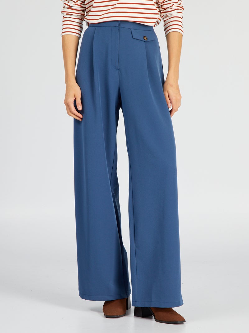Wijde broek donkerblauw - Kiabi
