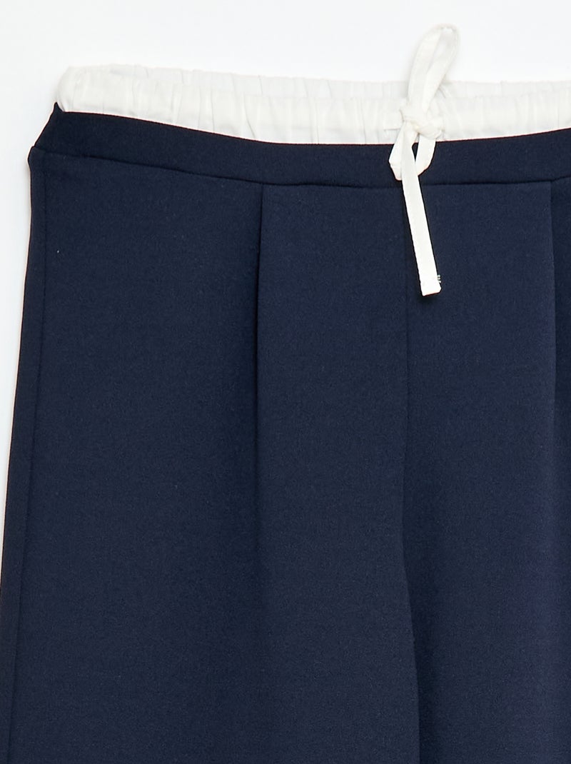 Wijde broek met 2-in-1 effect in boxer short stijl Blauw - Kiabi