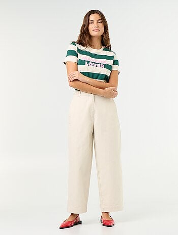 Wijde broek met barrel fit