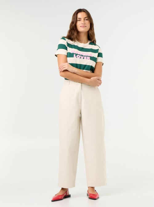 Wijde broek met barrel fit - Kiabi