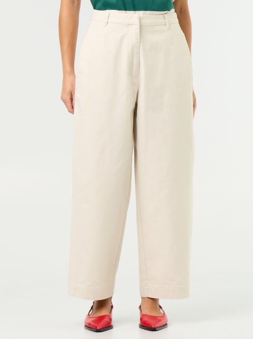 Wijde broek met barrel fit - Kiabi