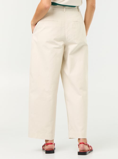 Wijde broek met barrel fit - Kiabi