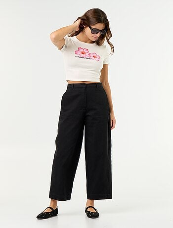 Wijde broek met barrel fit