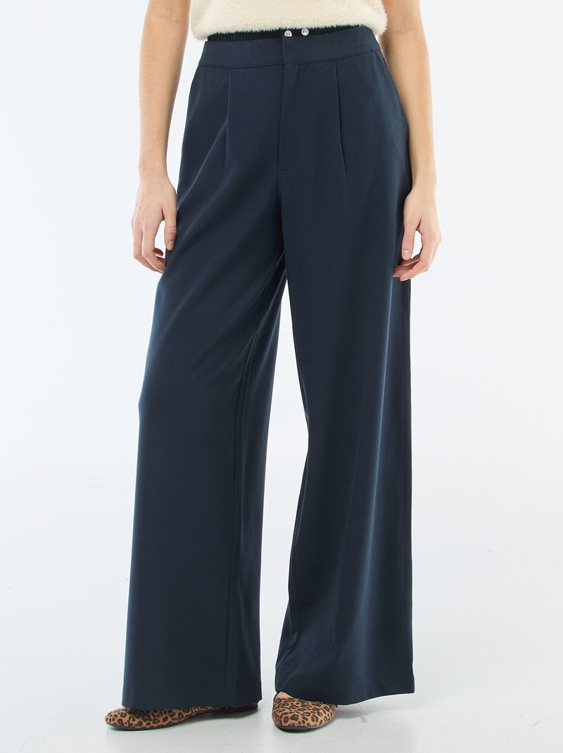 Wijde broek met boxer tailleband Blauw - Kiabi