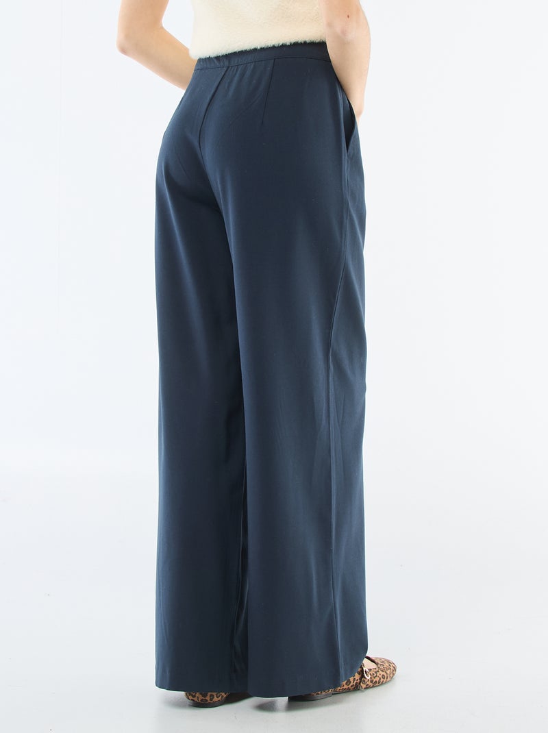 Wijde broek met boxer tailleband Blauw - Kiabi