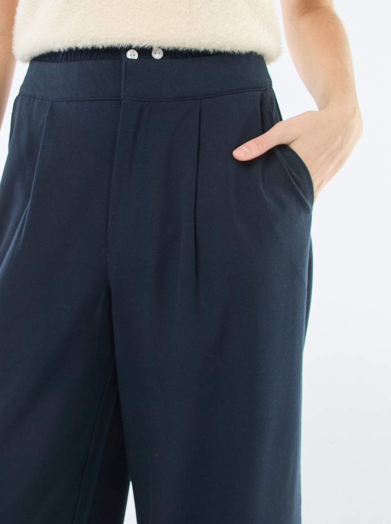 Wijde broek met boxer tailleband Blauw - Kiabi