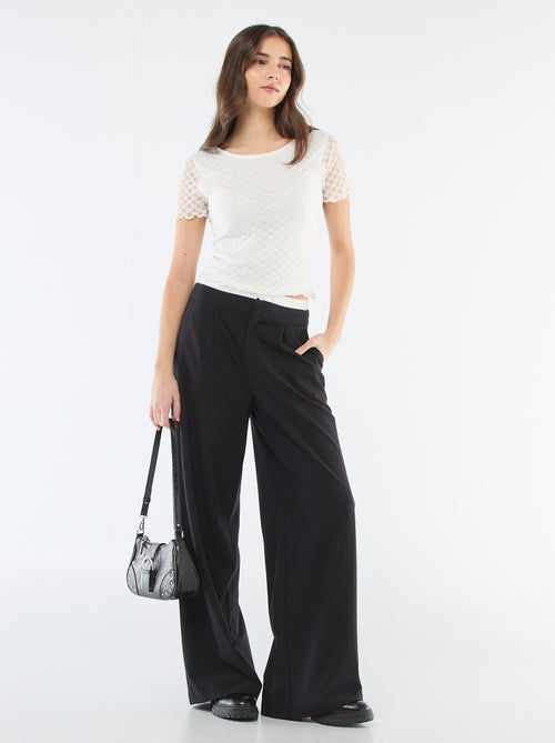 Wijde broek met boxer tailleband - Kiabi