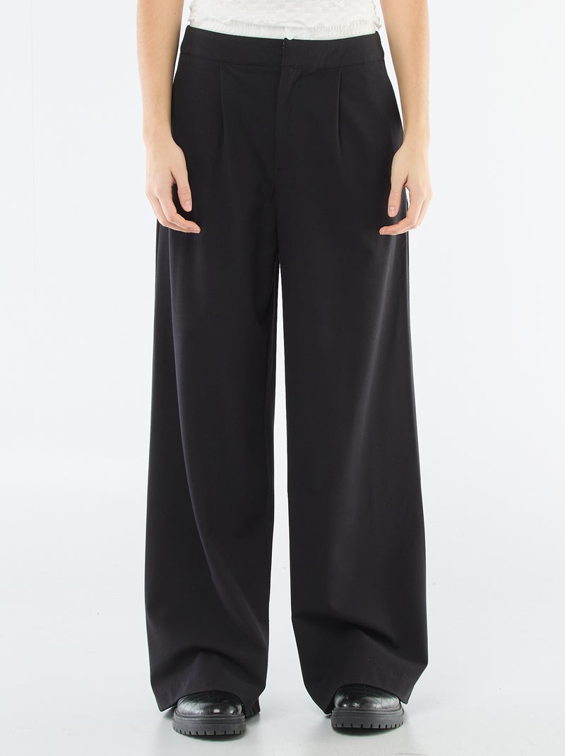 Wijde broek met boxer tailleband Zwart - Kiabi