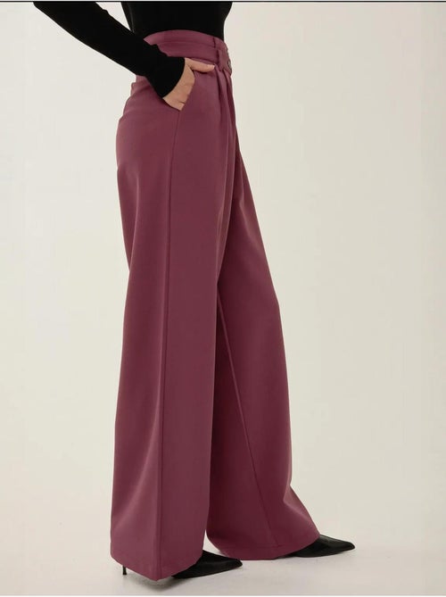 Wijde broek met dubbele taille - Kiabi Wijde broek met dubbele taille - Kiabi