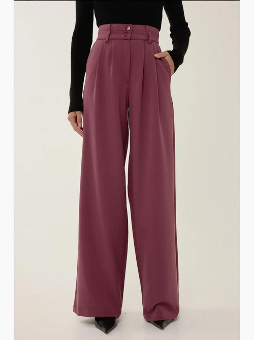 Wijde broek met dubbele taille hiccup - Kiabi