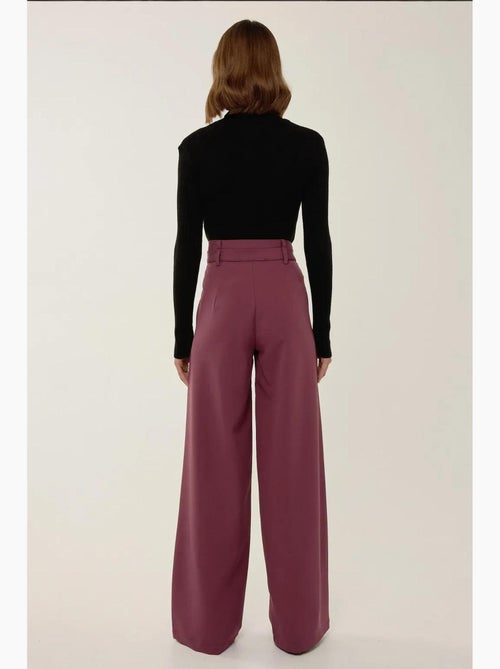 Wijde broek met dubbele taille hiccup - Kiabi