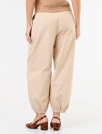 Wijde broek met elastische boorden