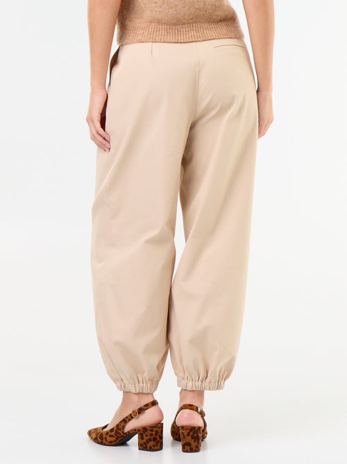 Wijde broek met elastische boorden - Kiabi