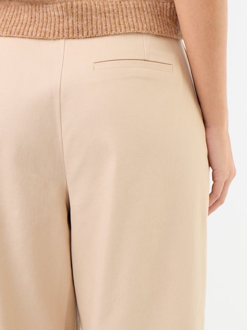 Wijde broek met elastische boorden - Kiabi