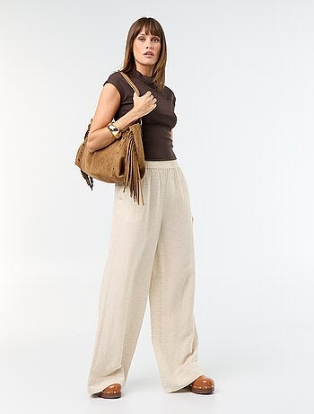 Wijde broek met elastische taille
