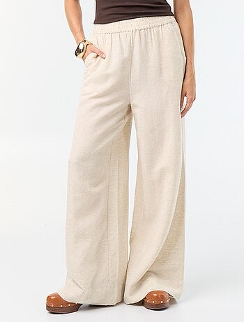 Wijde broek met elastische taille