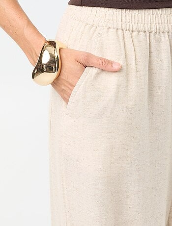 Wijde broek met elastische taille