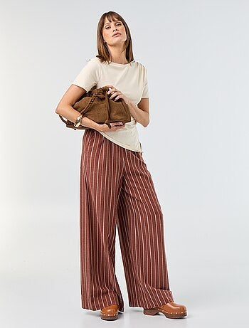 Wijde broek met elastische taille