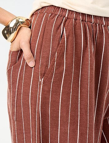 Wijde broek met elastische taille