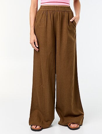 Wijde broek met elastische taille