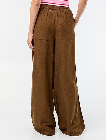 Wijde broek met elastische taille