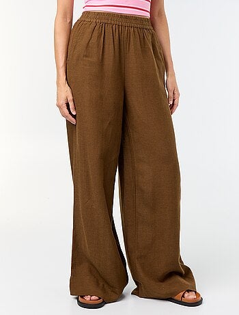 Wijde broek met elastische taille