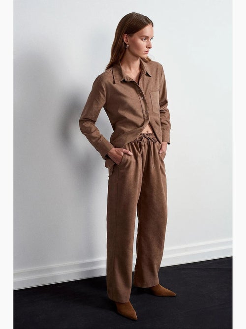 Wijde broek met elastische taille dilvin - Kiabi Wijde broek met elastische taille dilvin - Kiabi