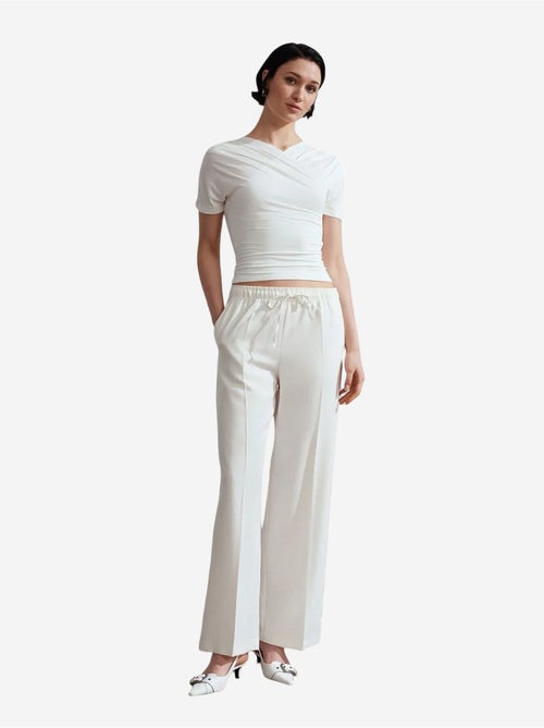 Wijde broek met elastische taille dilvin - Kiabi Wijde broek met elastische taille dilvin - Kiabi