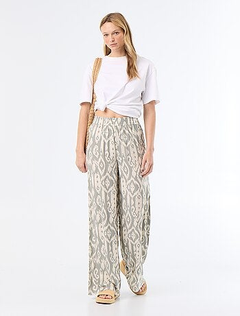 Wijde broek met elastische taille