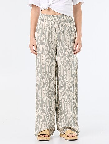 Wijde broek met elastische taille