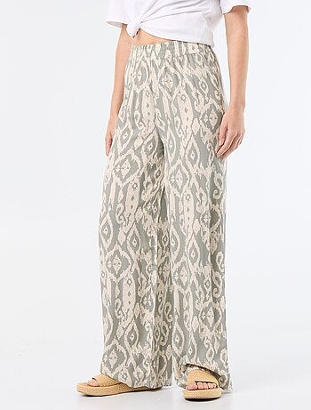 Wijde broek met elastische taille
