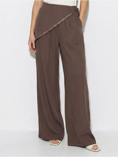 Wijde broek met elastische taille lucci - Kiabi Wijde broek met elastische taille lucci - Kiabi