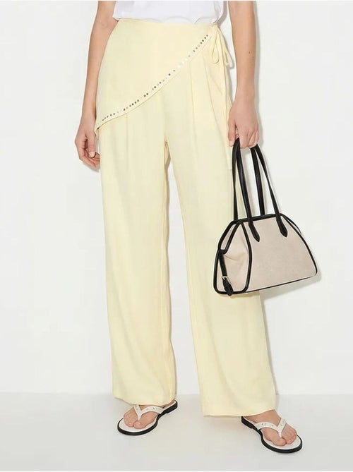 Wijde broek met elastische taille lucci - Kiabi Wijde broek met elastische taille lucci - Kiabi