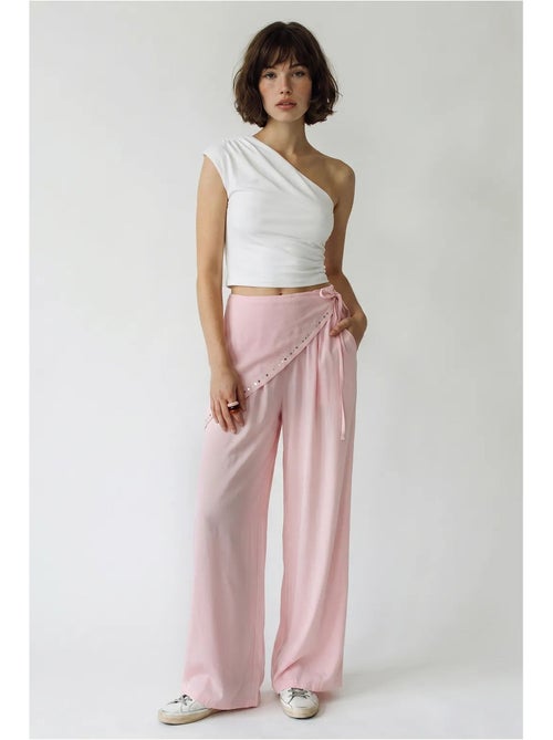 Wijde broek met elastische taille lucci - Kiabi Wijde broek met elastische taille lucci - Kiabi
