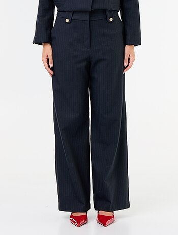 Wijde broek met goudkleurige knopen
